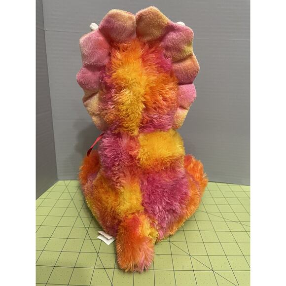 Kellytoy Bee Happy Valentines Day Rhino Plush Rhinoceros Pink Yellow Orange 12" - Picture 3 of 12